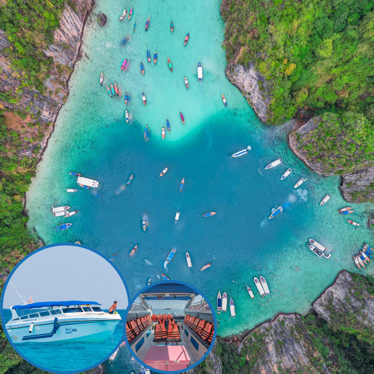 Lazy Phi Phi ทัวร์เกาะพีพี มาหยา เกาะไข่ สปีดโบ๊ท เราพาคุณออกเดินทางสาย (10.30-11.00 น.)