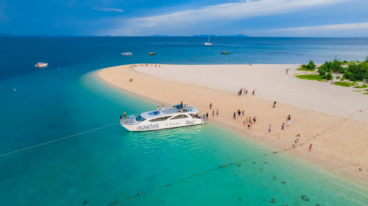 ทัวร์เกาะไผ่ เกาะพีพี เกาะไม้ท่อน ชมพระอาทิตย์ตก เรือSpeed Catamaran