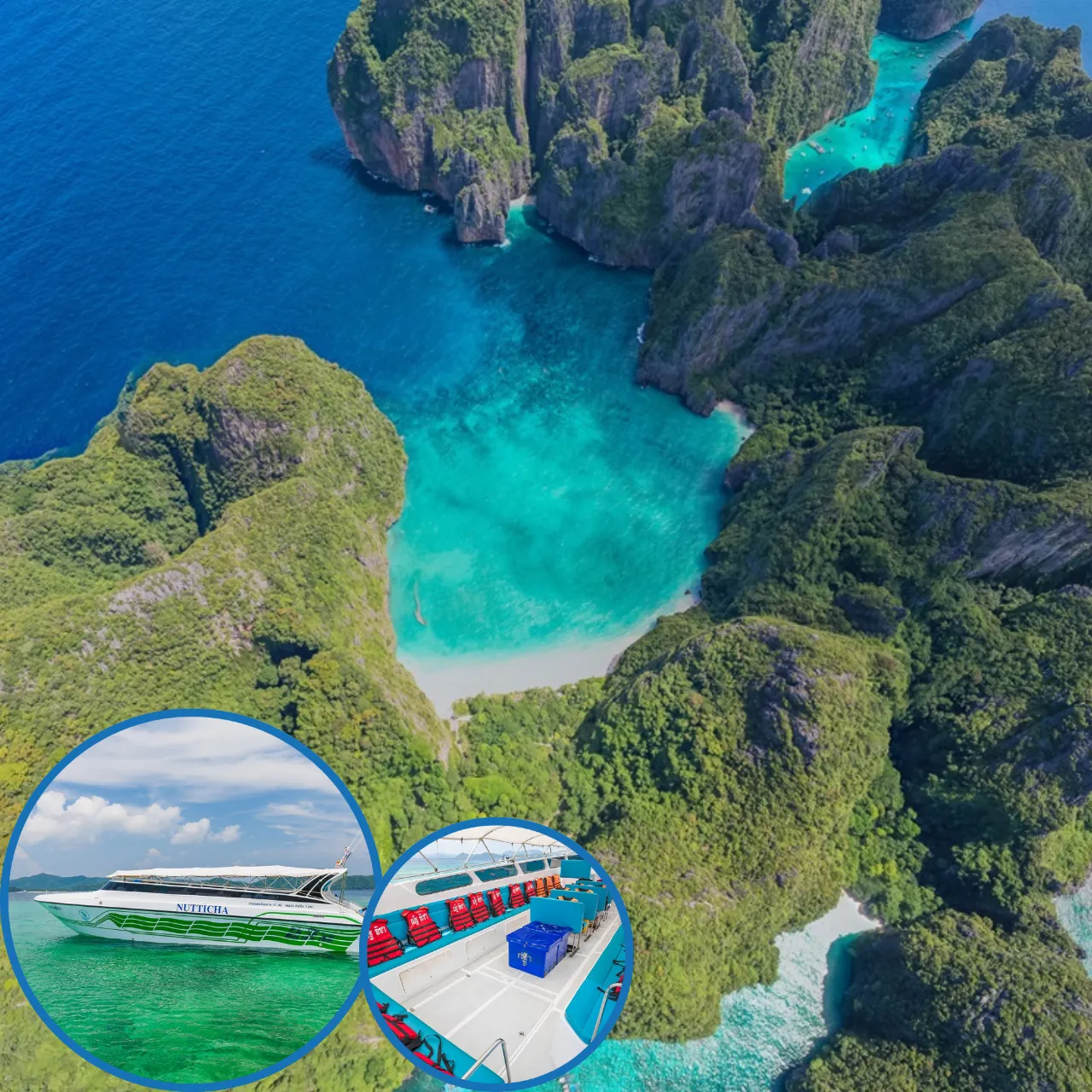 ทัวร์เกาะไม้ท่อน เกาะพีพี อ่าวมาหยา เกาะไข่แมว เรือSpeed Boat ทัวร์ภูเก็ต